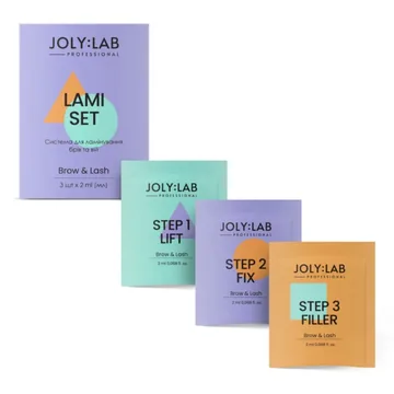 JOLY:LAB / Система для ламінування брів та вій (саше 3 шт. х 2 мл)