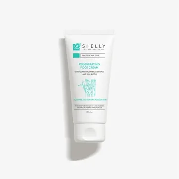 SHELLY / Регенеруючий крем для ніг з алантоїном, екстрактом бамбука і маслом ши