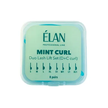 Elan / Комплект силіконових валиків для ламінування MINT CURL з вигинами D і C