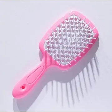 Hollow Comb / Гребінець для волосся Superbrush Plus / Рожевий з білим