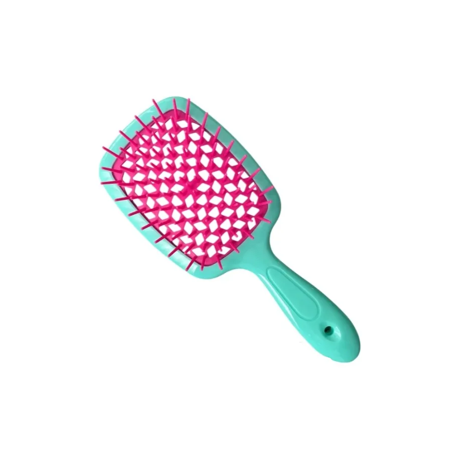 Hollow Comb / Гребінець для волосся Superbrush Plus / М'ятний з малиновим