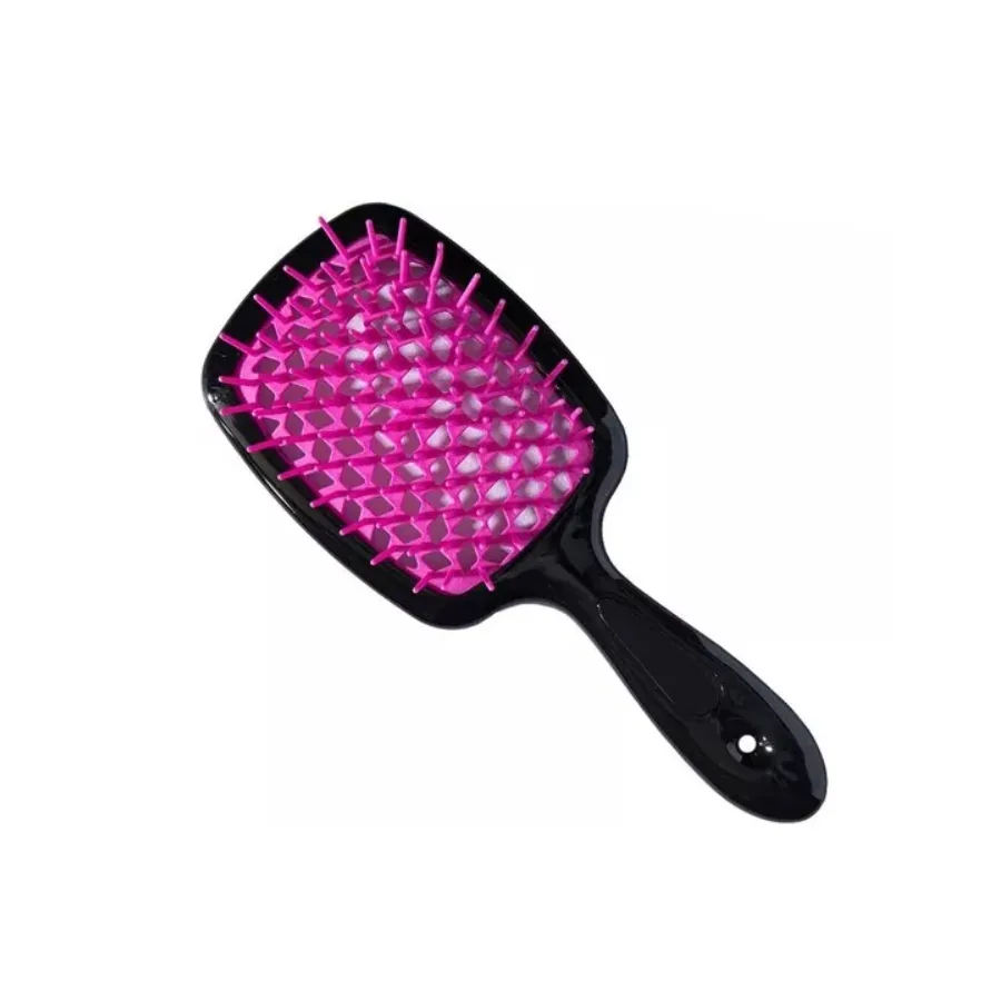 Hollow Comb / Гребінець для волосся Superbrush Plus / Чорна з рожевим