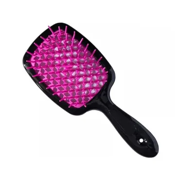 Hollow Comb / Гребінець для волосся Superbrush Plus / Чорна з рожевим