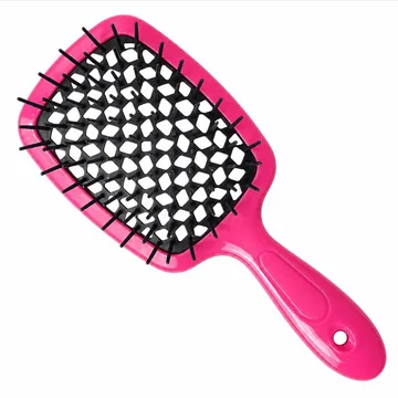 Hollow Comb / Гребінець для волосся Superbrush Plus / Малиновий з чорним