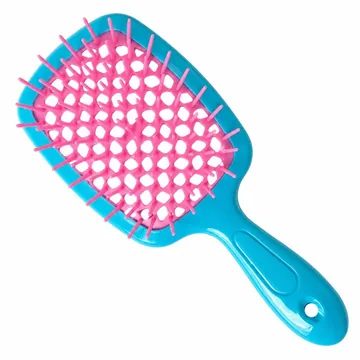Hollow Comb / Гребінець для волосся Superbrush Plus / Блакитний з рожевим
