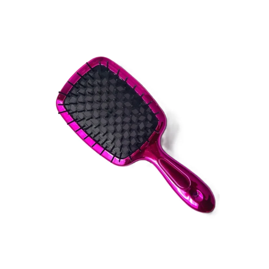 Hollow Comb / Гребінець для волосся Superbrush Plus / Фуксія з чорним Chrome