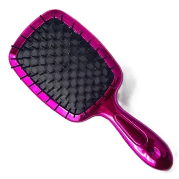 Hollow Comb / Гребінець для волосся Superbrush Plus / Фуксія з чорним Chrome