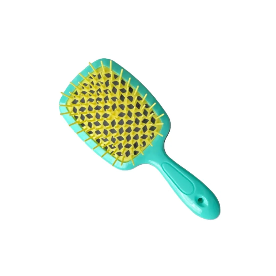 Hollow Comb / Гребінець для волосся Superbrush Plus / М'ятна з жовтим