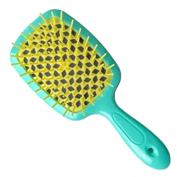 Hollow Comb / Гребінець для волосся Superbrush Plus / М'ятна з жовтим