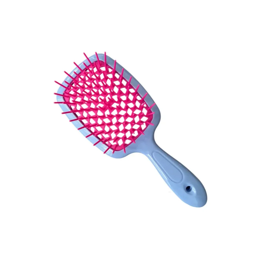 Hollow Comb / Гребінець для волосся Superbrush Plus / Блакитний з малиновим