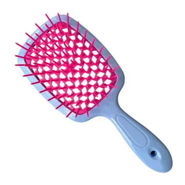 Hollow Comb / Гребінець для волосся Superbrush Plus / Блакитний з малиновим