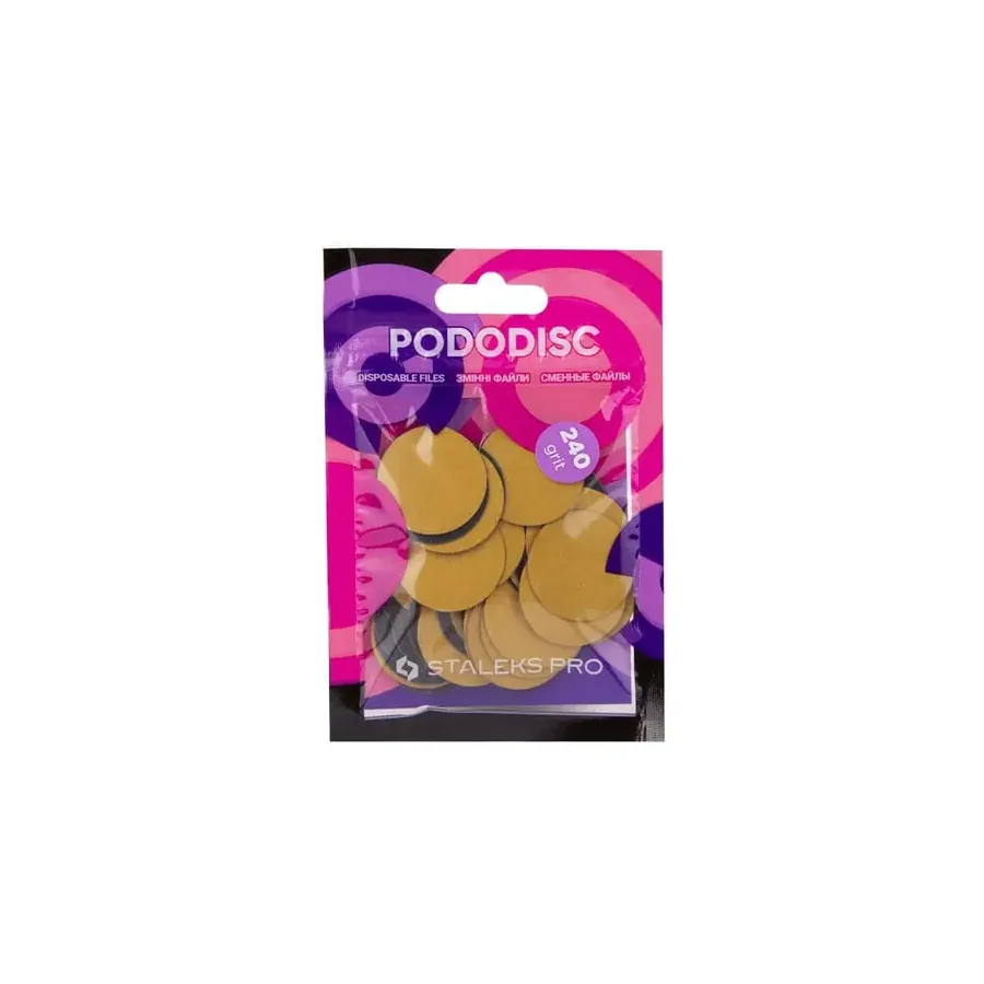 Staleks / Змінні файли для педикюрного диска / PODODISC L 240 ГРИТ / 50 шт/уп