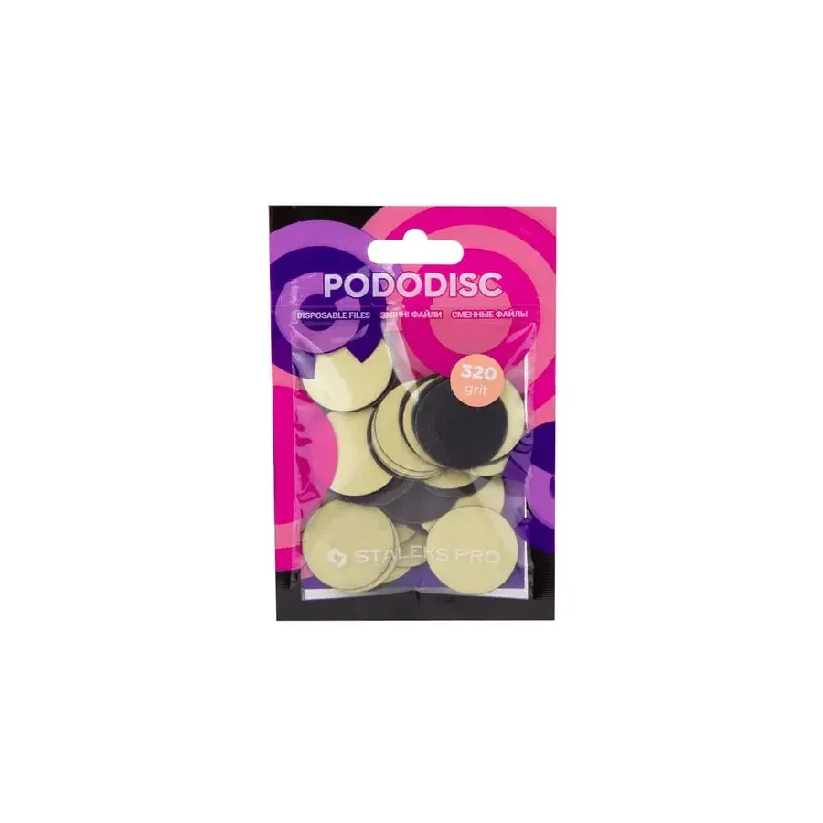 Staleks / Змінні файли для педикюрного диска / PODODISC L 320 ГРИТ / 50 шт/уп