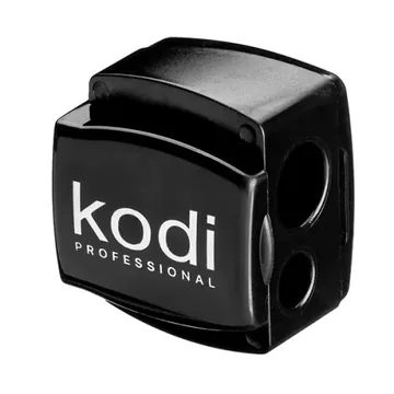 Kodi / Точилка для косметичних олівців / Чорна глянцева, з двома лезами