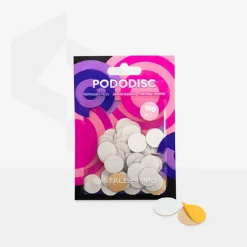 Staleks / Змінні файли білі для педикюрного диска / PODODISC / S 180 грит
