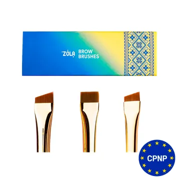 Zola / Набір пензлів для фарбування брів / MAGIC BROW BRUSHES / Ukrainian Edition