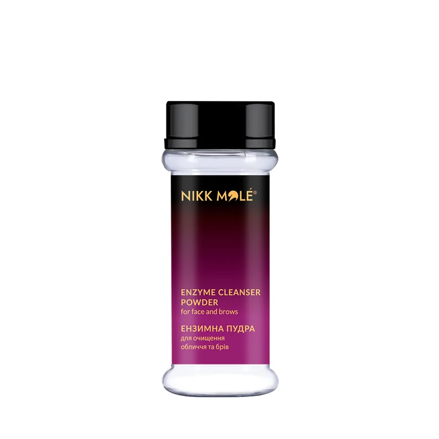 Nikk Mole / Enzyme Cleanser Powder 3 в 1 / Ензимна очищуюча пудра для брів та вій / 50 г
