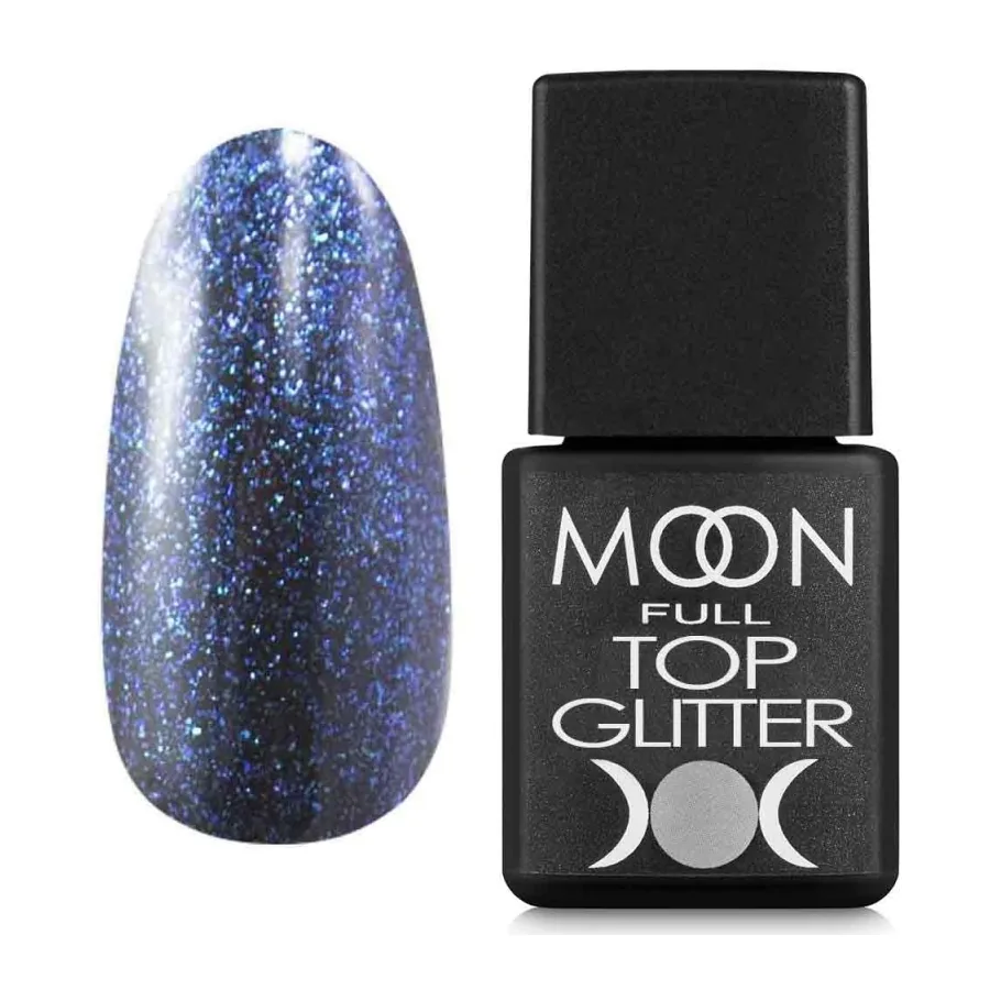 MOON FULL / Top glitter №4 Blue / 8мл