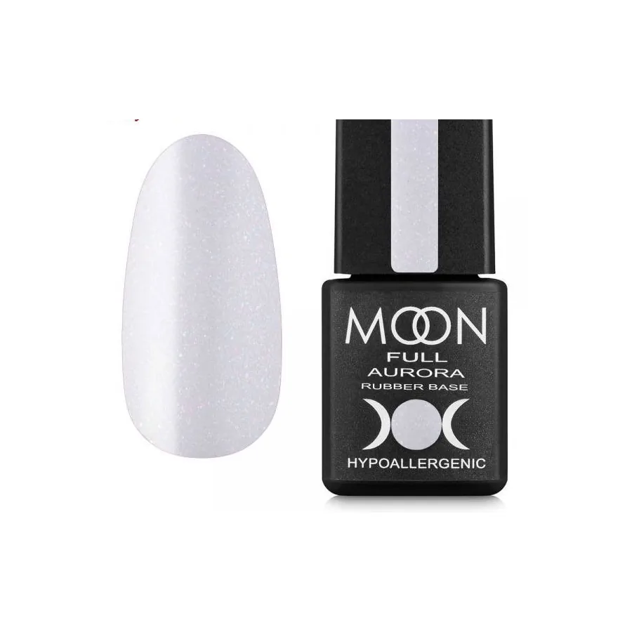 MOON FULL / Aurora Shimmer Rubber Base №2008 / бузковий з шимером