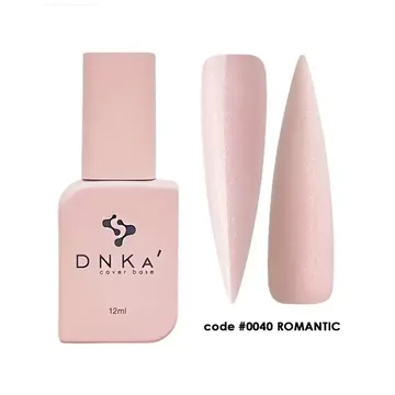 DNK'a / Cover Base #0040 / Romantic / ніжно-рожевий зі сріблястим шимером / 12 мл