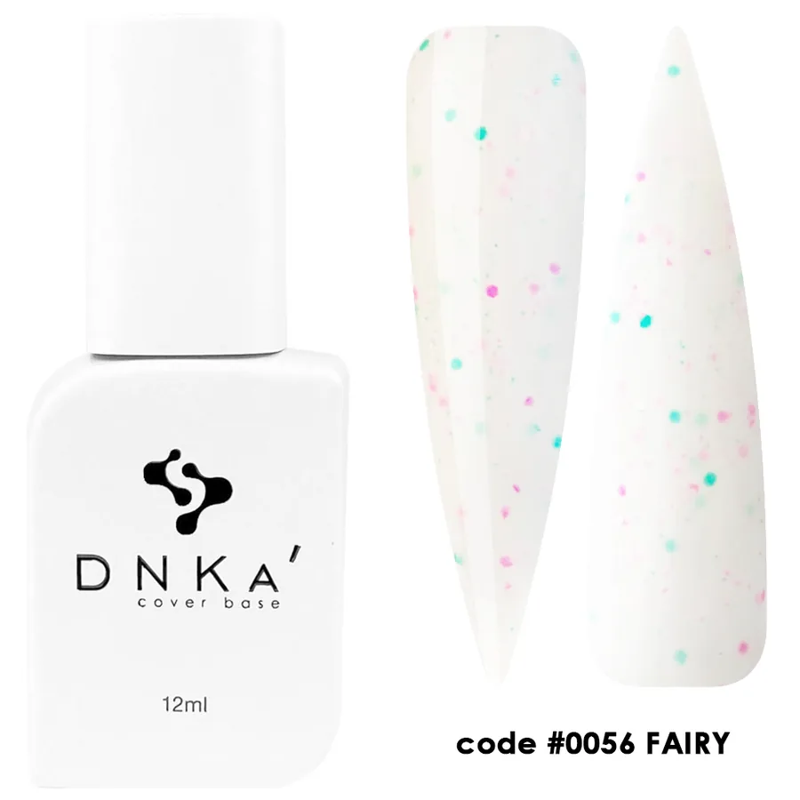 DNK'a / Cover Base #0056 / Fairy / білий з кольоровою крихтою / 12мл
