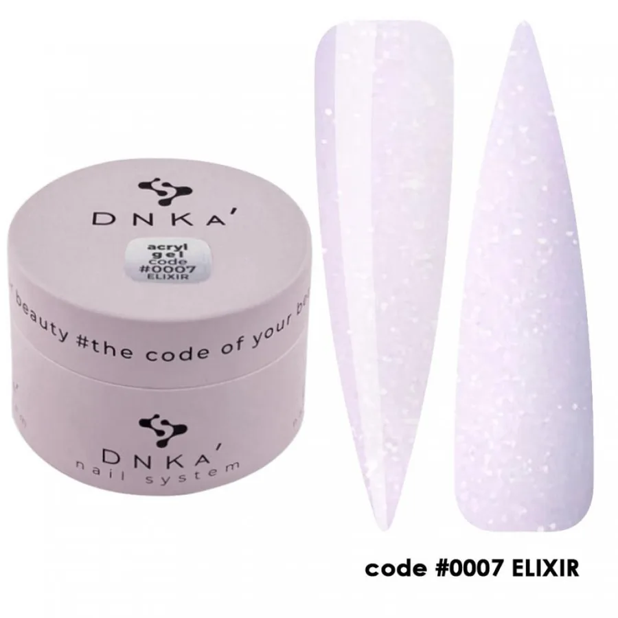 DNK'a / Acryl Gel #0007 Elixir / рожевий з шиммером / 30 мл